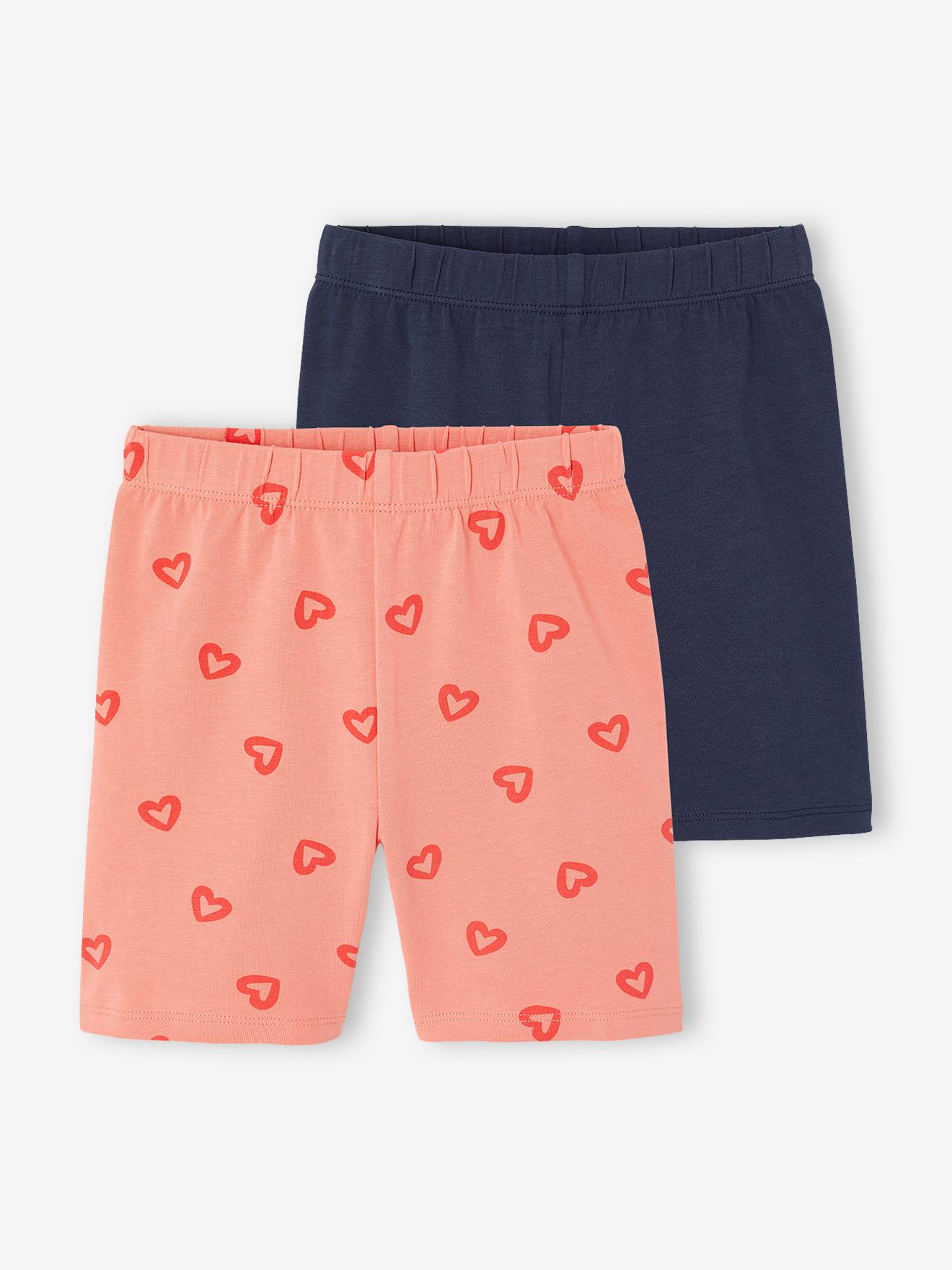 Lot 2 cyclistes fille corail Lot 2 cyclistes fille corail