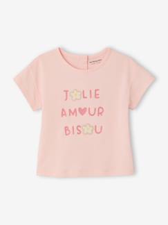 -T-shirt bébé fille détails en crochet