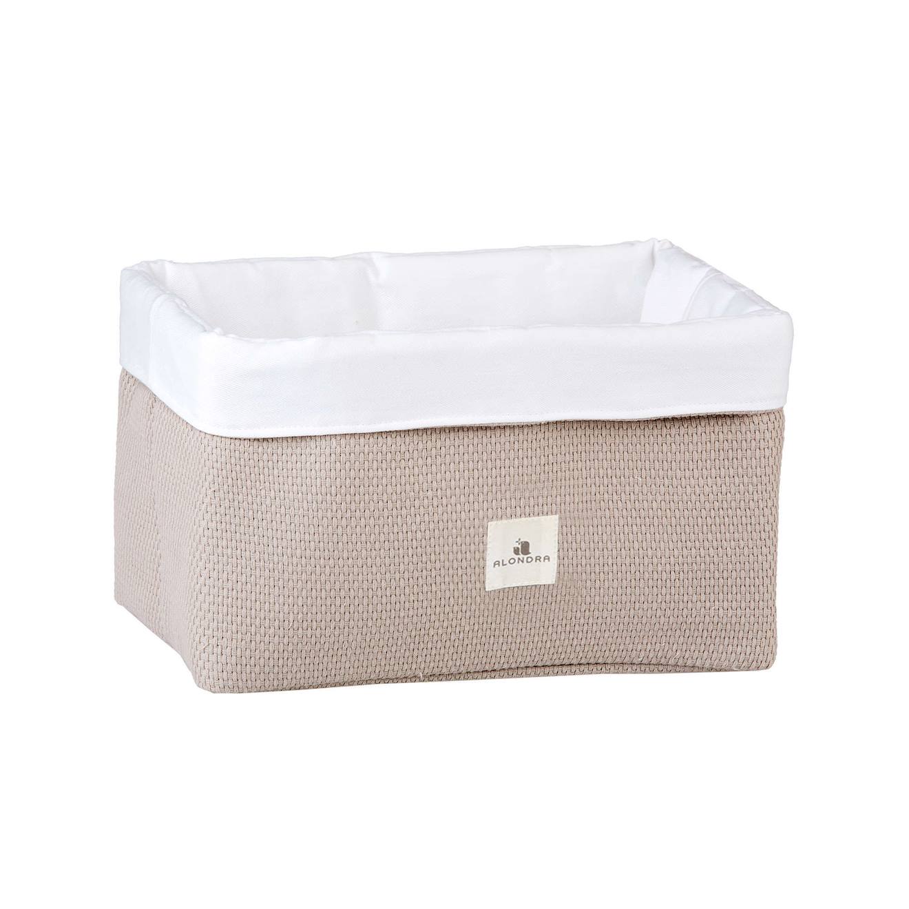 Panier Matelassé Pour Produits Bébé Brun