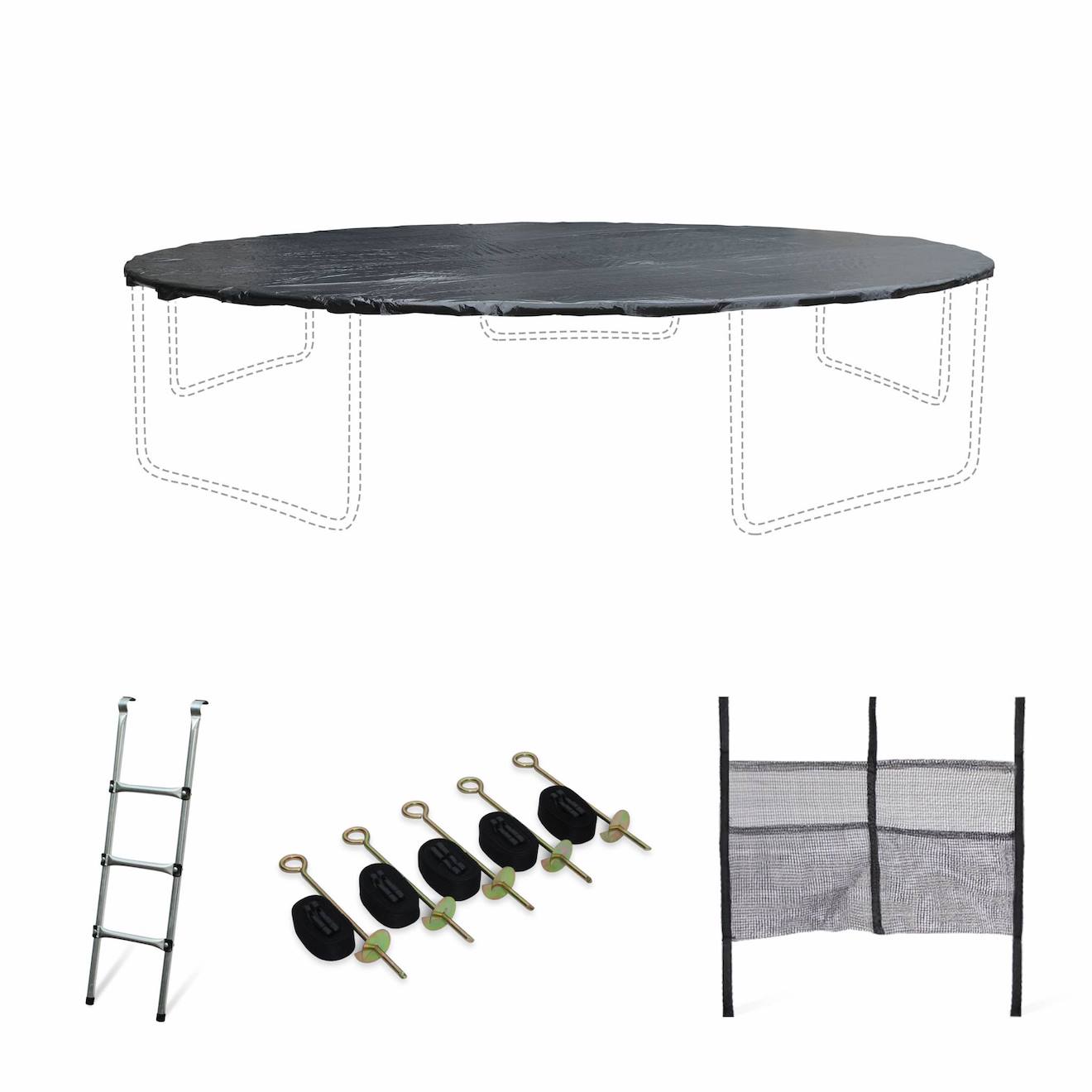 Pack Accessoires Pour Trampoline ?460cm Pack Accessoires Noir