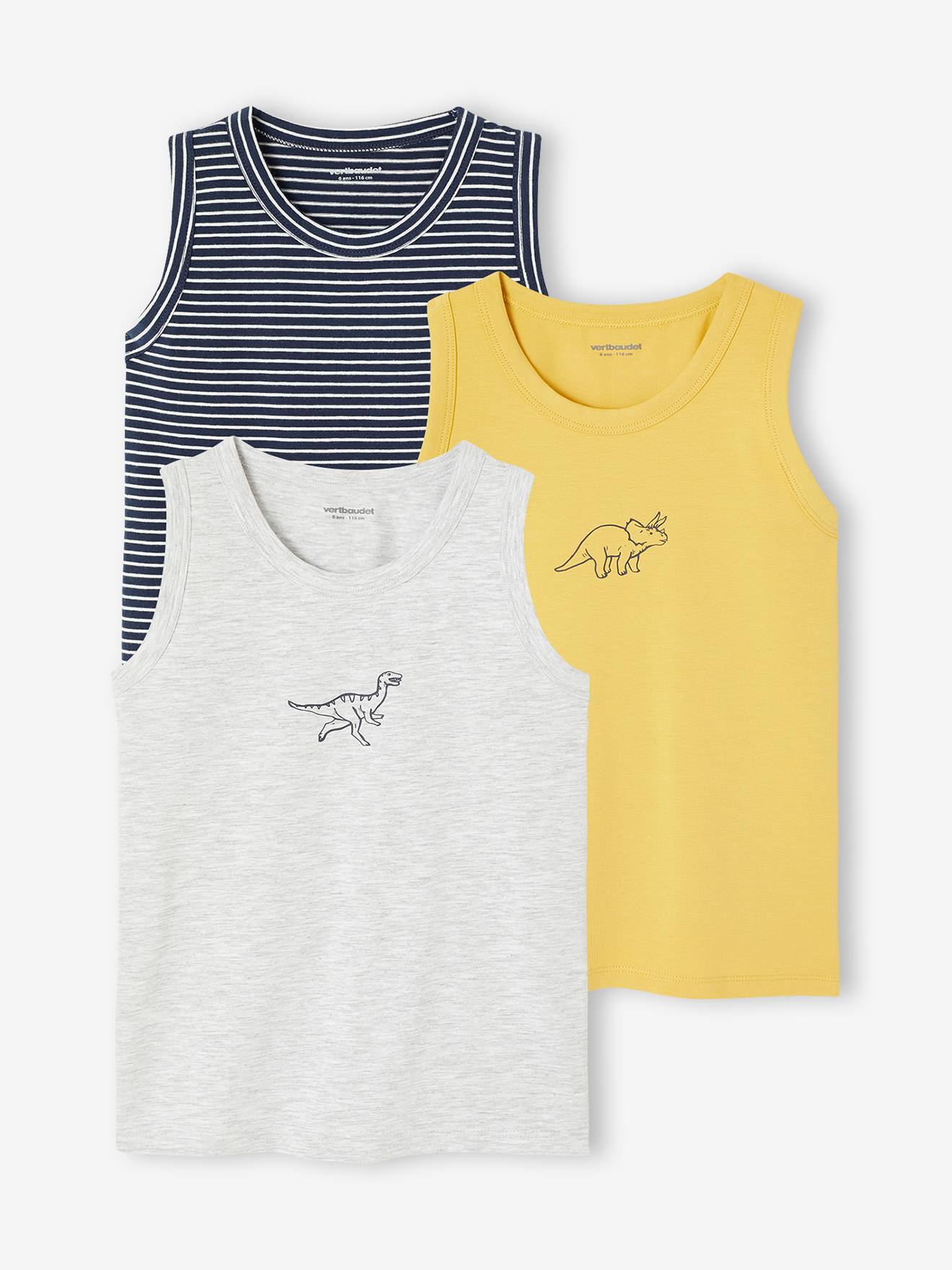 Lot 3 débardeurs garçon marine