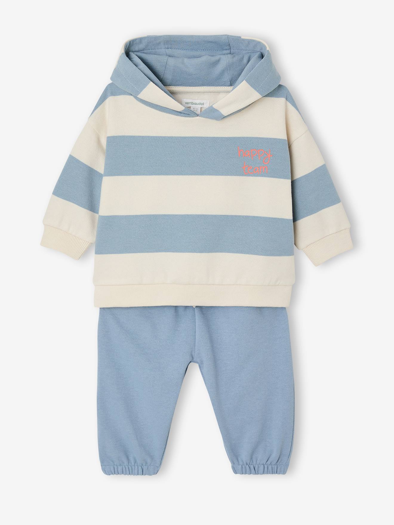 Ensemble bébé sweat et jogging bleu glacier