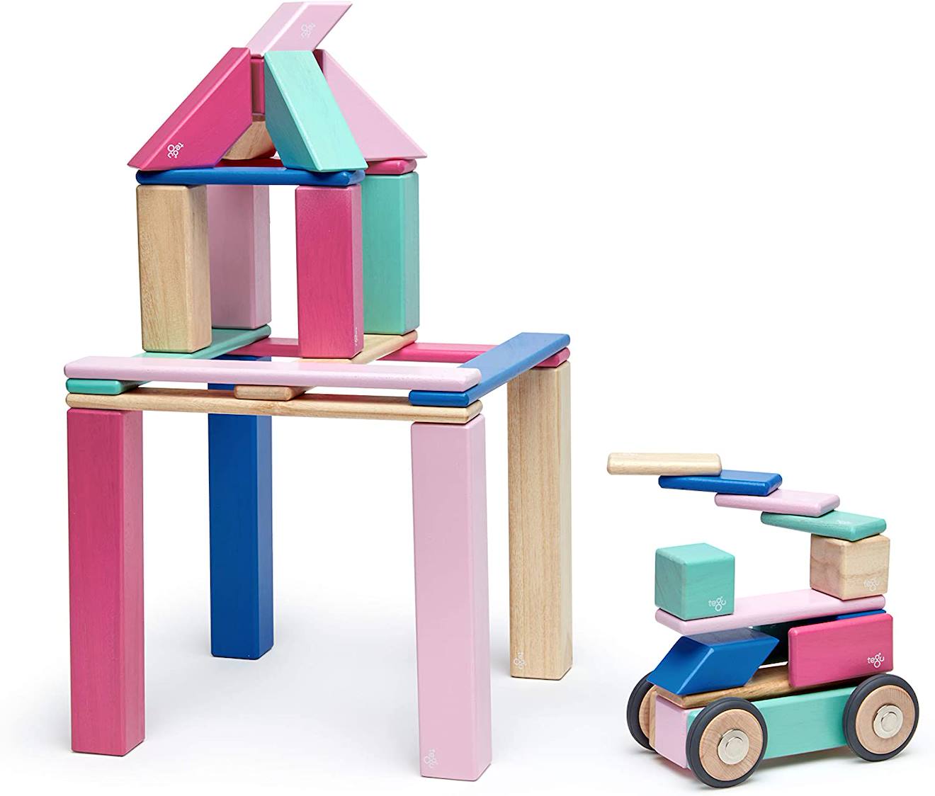 Set De Construction Magnétique 42 Pièces Rose