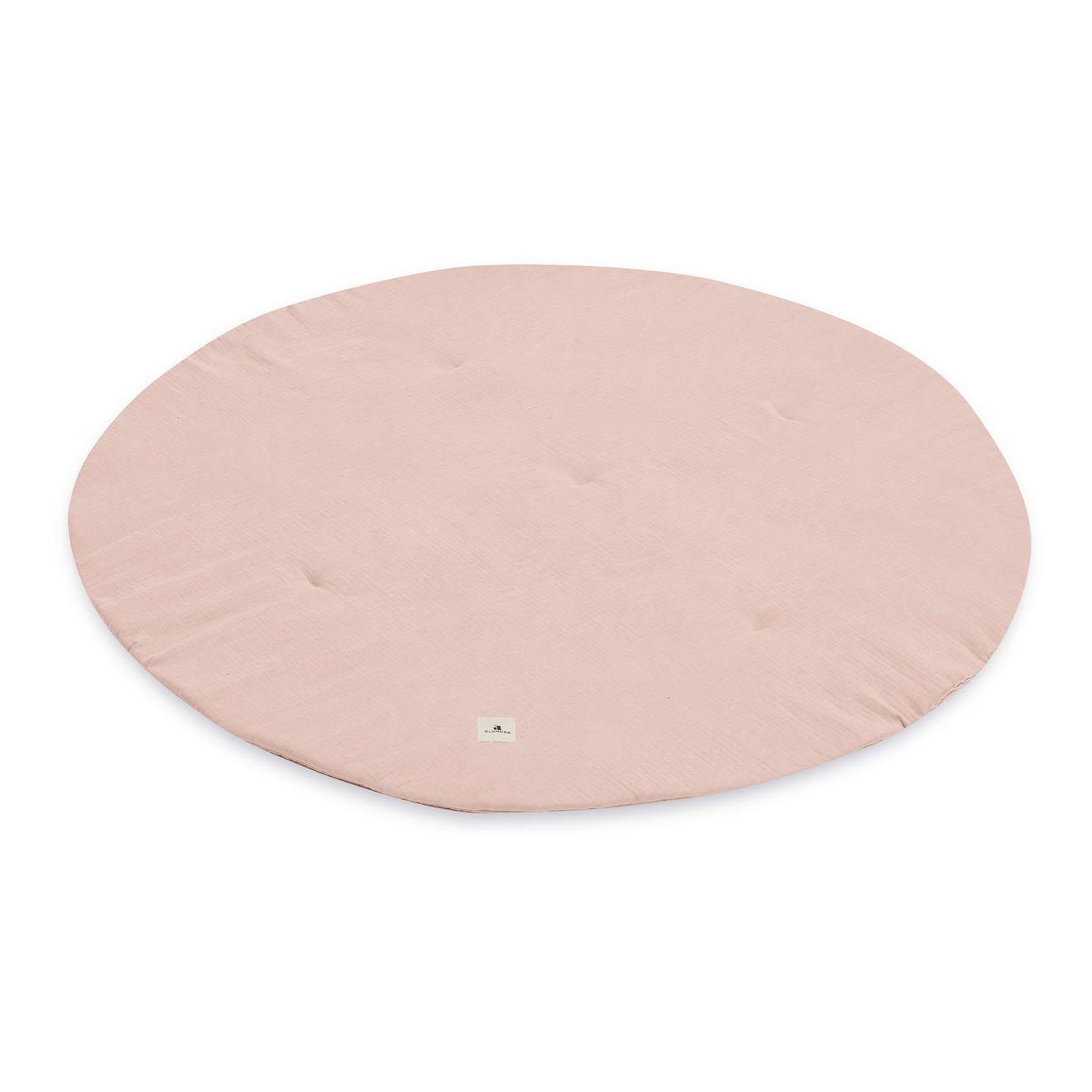 Tapis Rond Pour Enfant (110 Cm) Fleurs Roses