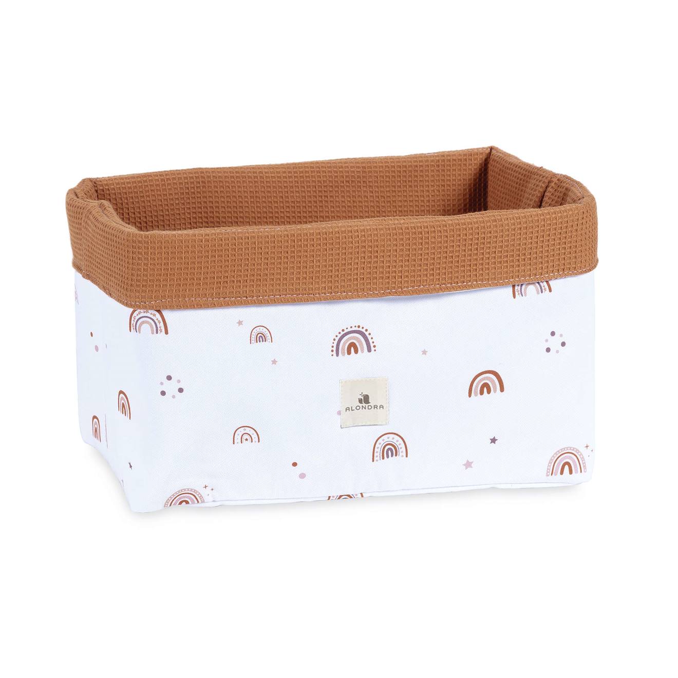Panier Matelassé Pour Produits Bébé Terracotta