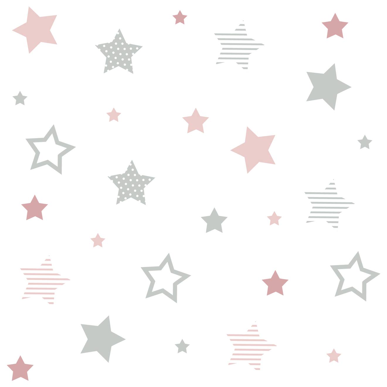 Autocollant Mural D'étoiles Pour Enfants Rose
