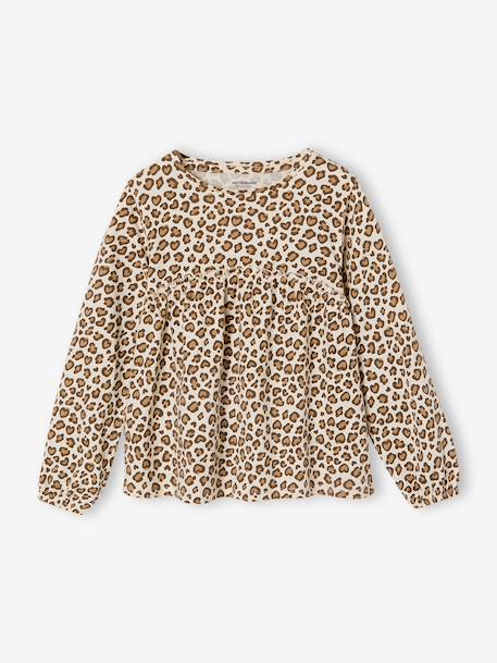 T-shirt blouse fille imprimé manches longues   - vertbaudet enfant