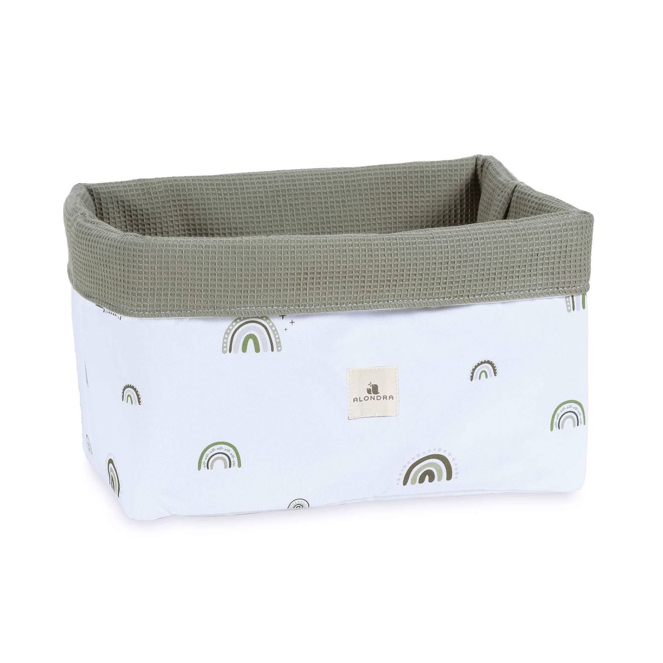 Panier Matelassé Pour Produits Bébé Vert Olive