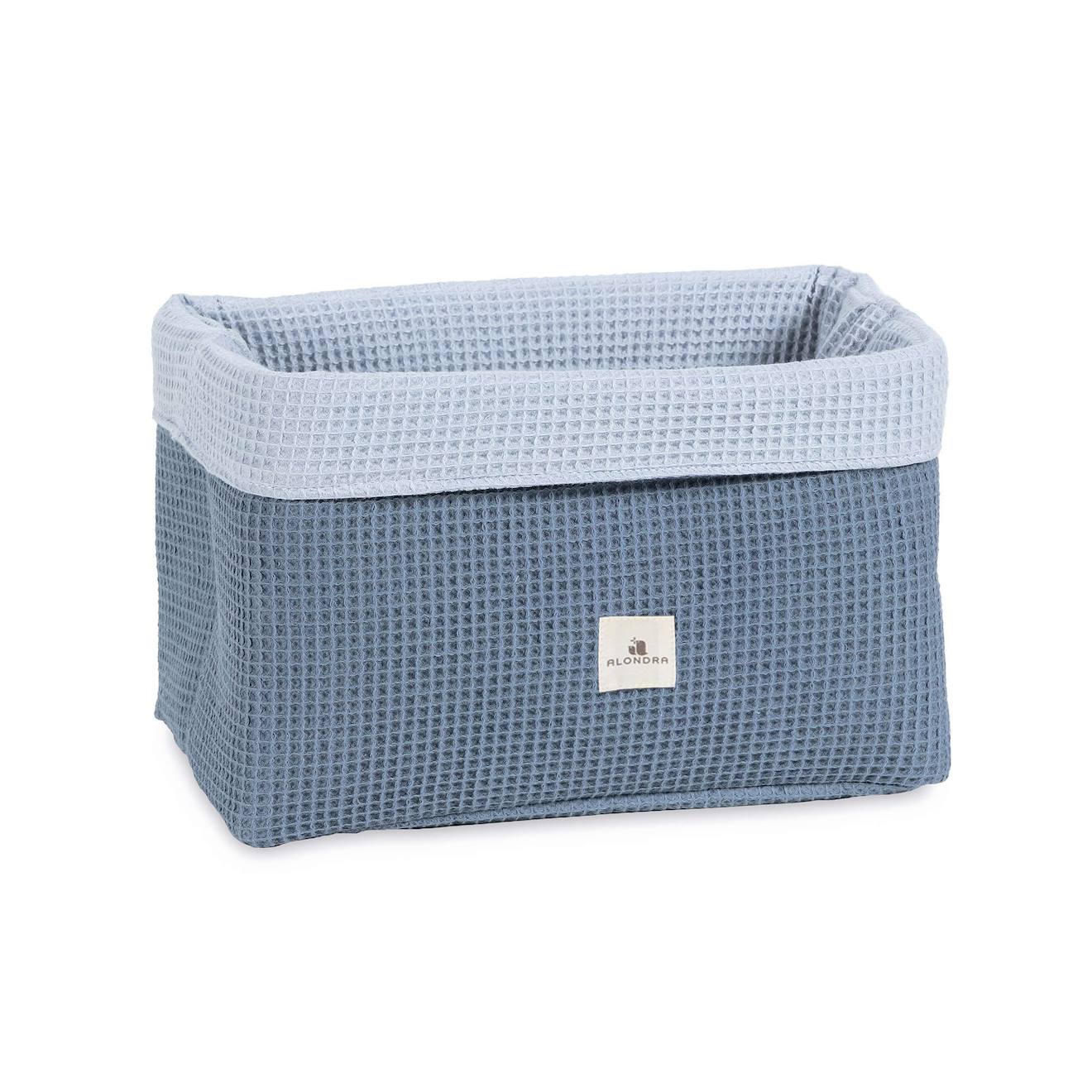 Panier Matelassé Pour Produits Bébé Bleu