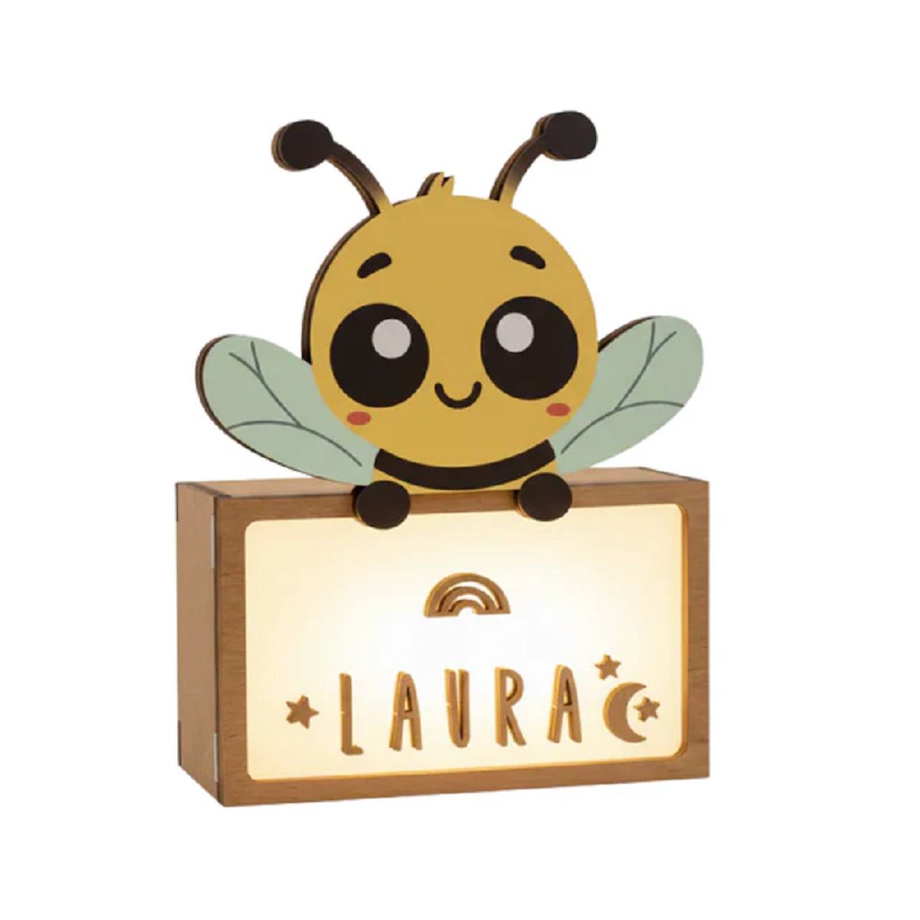 Lampe À Poser Personnalisable Jaune - Abeille