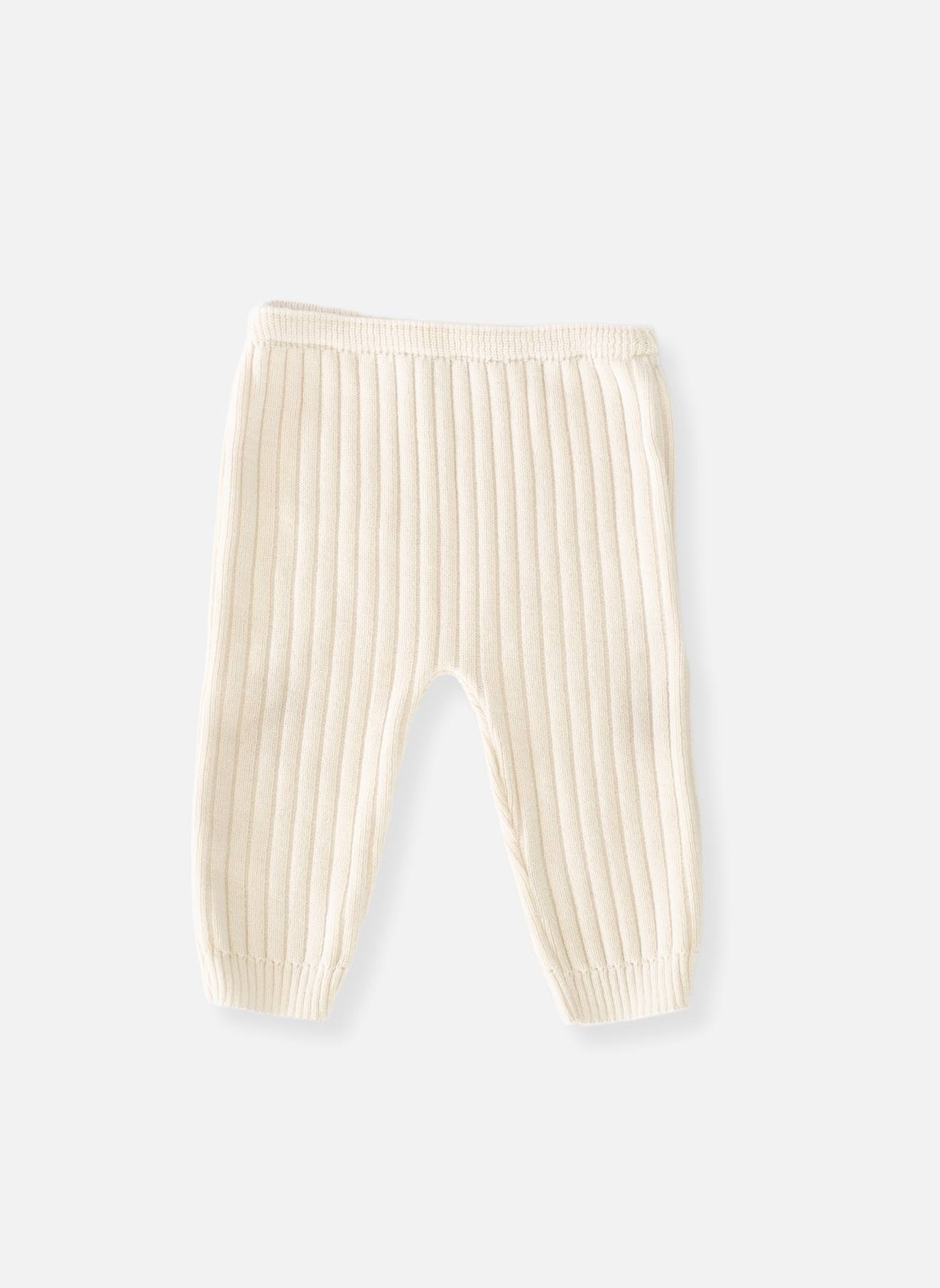 Pantalon Bébé En Laine Ecru