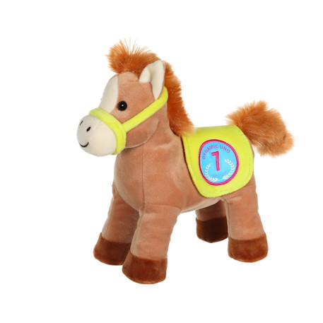 Peluche - race poneez sonore 22cm Bleu+Bleu clair+Corail+Foncé - Bleu clair+Jaune+Jaune - orange+Jaune - rouge+Orange+Rouge+Rouge - violet+Vert+Violet 17 - vertbaudet enfant 