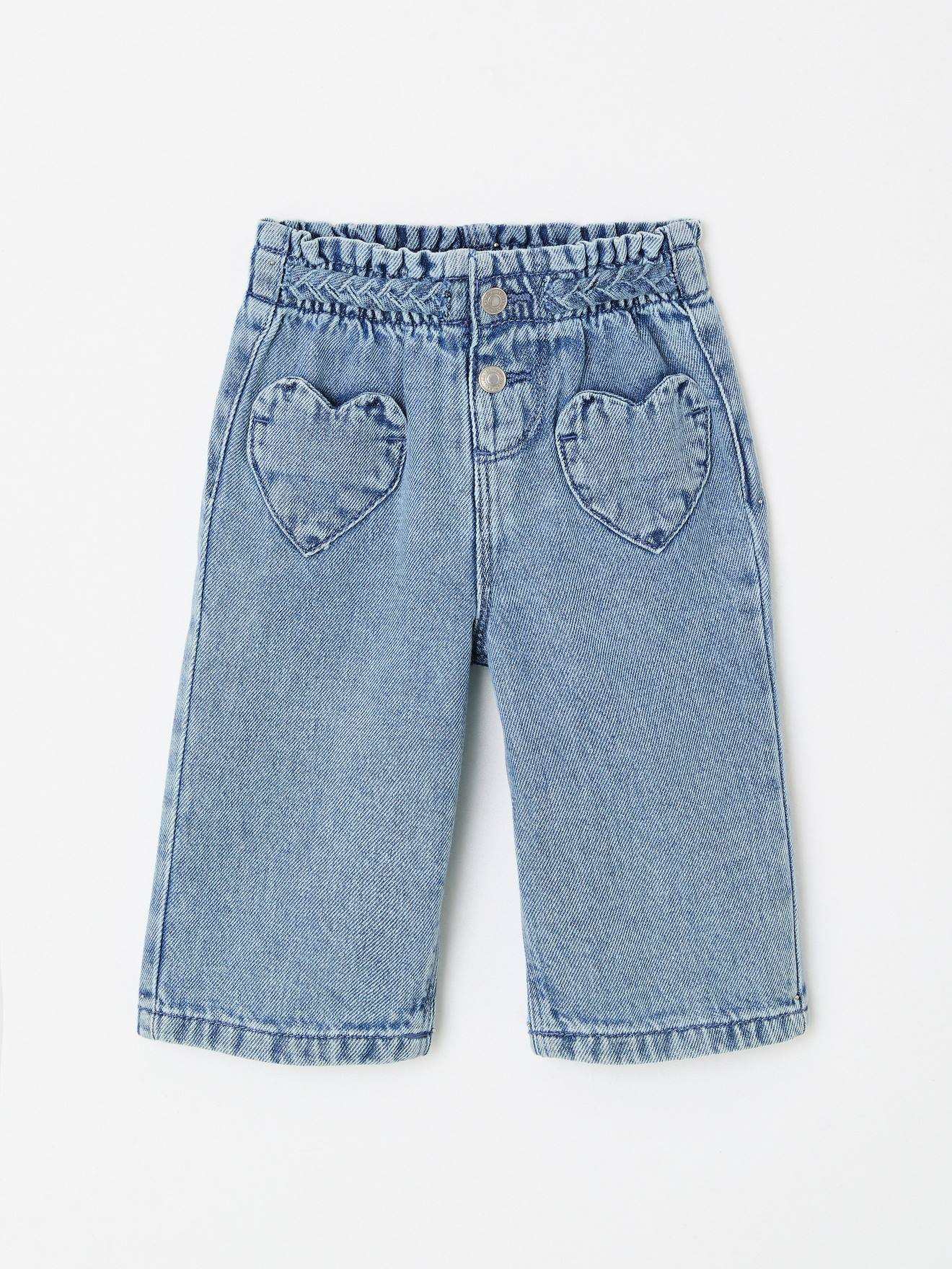 Jean bb fille poches coeur double stone 16 €