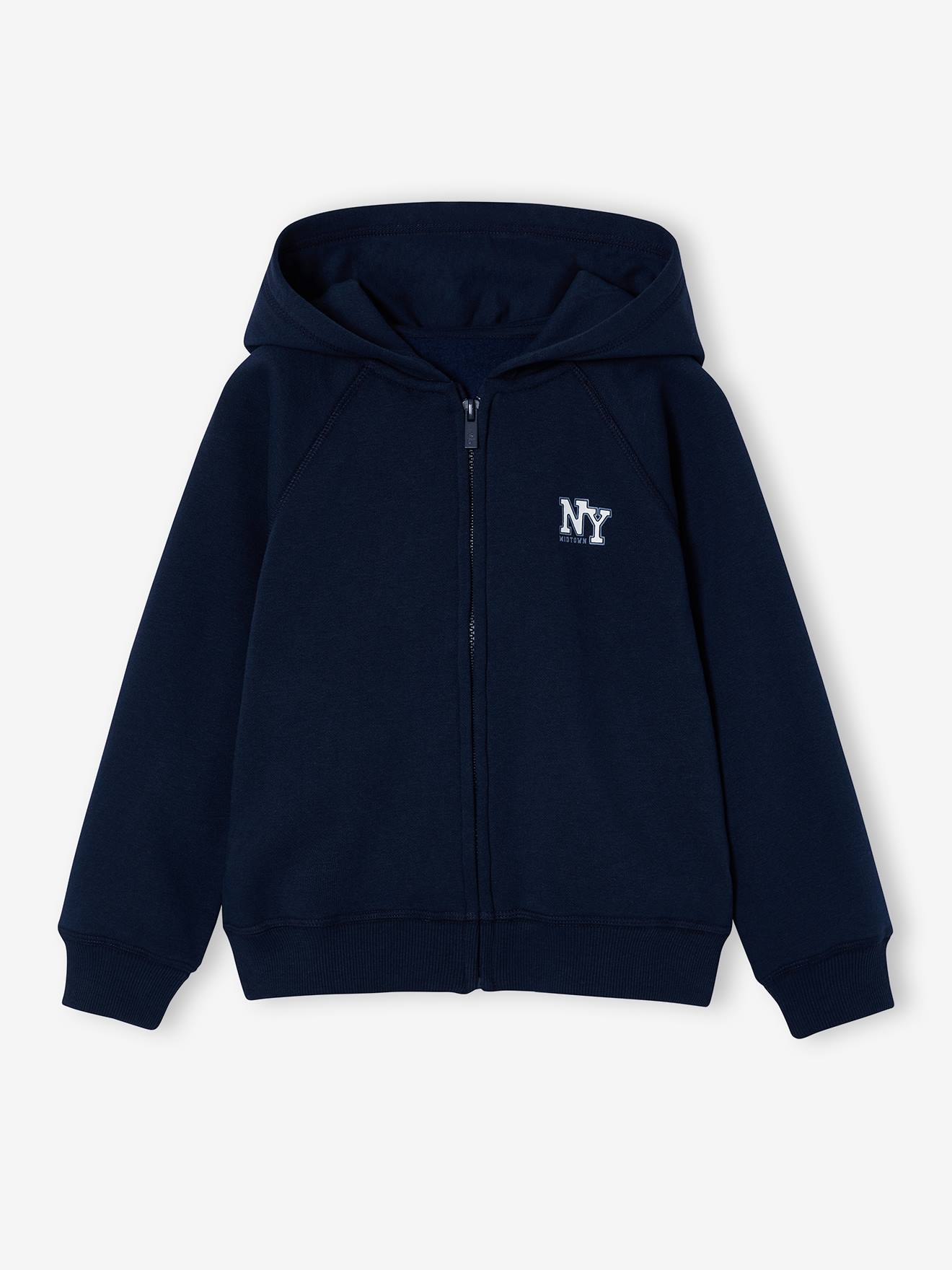 Sweat zippé garçon Basics marine