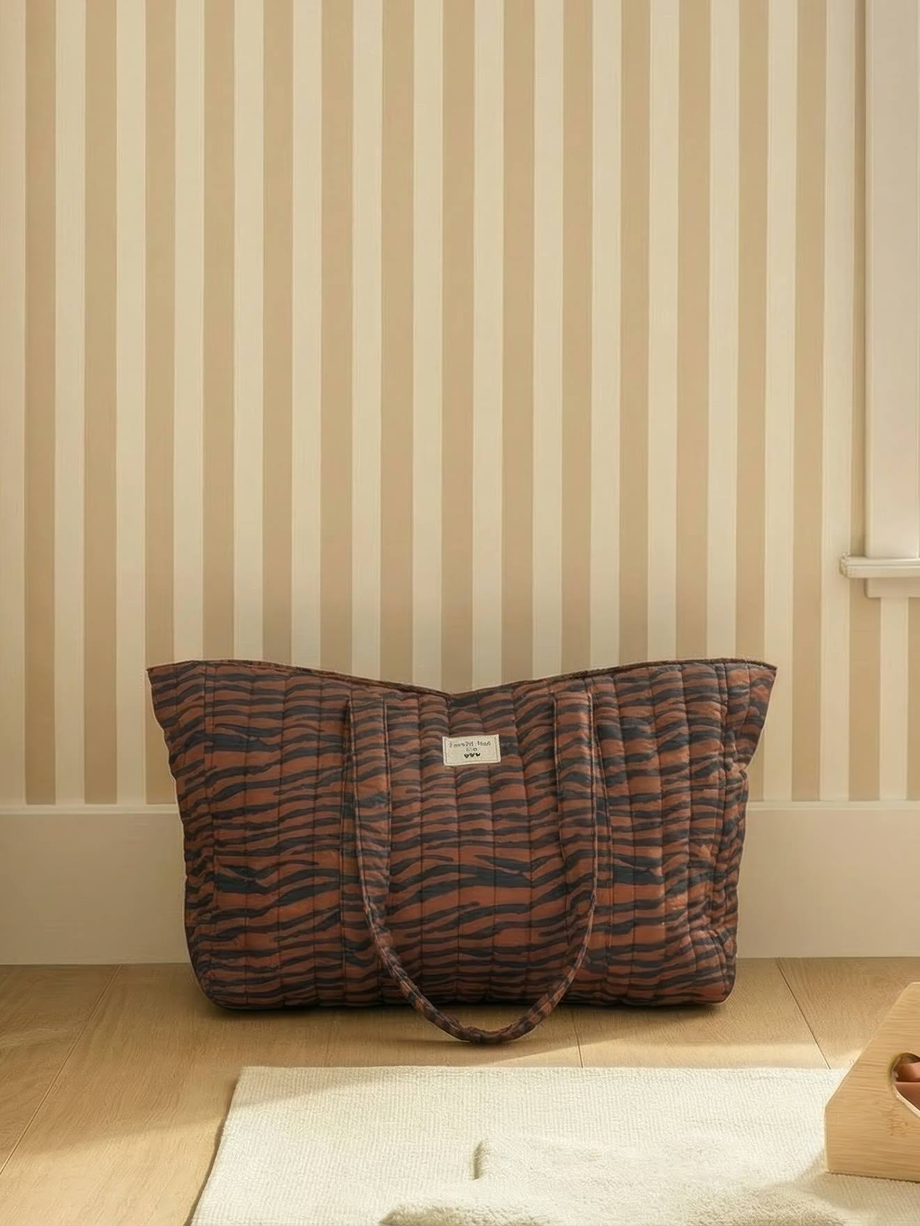 Totebag à langer MERIDA acajou