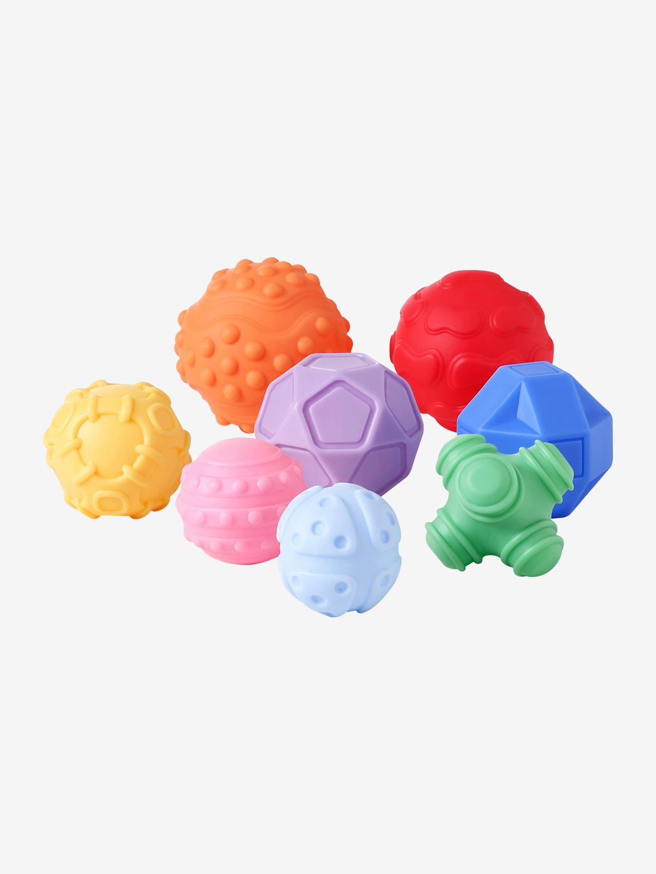 Lot de 8 balles sensorielles jaune