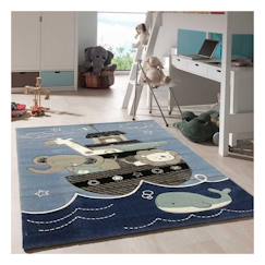 -Tapis enfant tissé motif animaux etelda