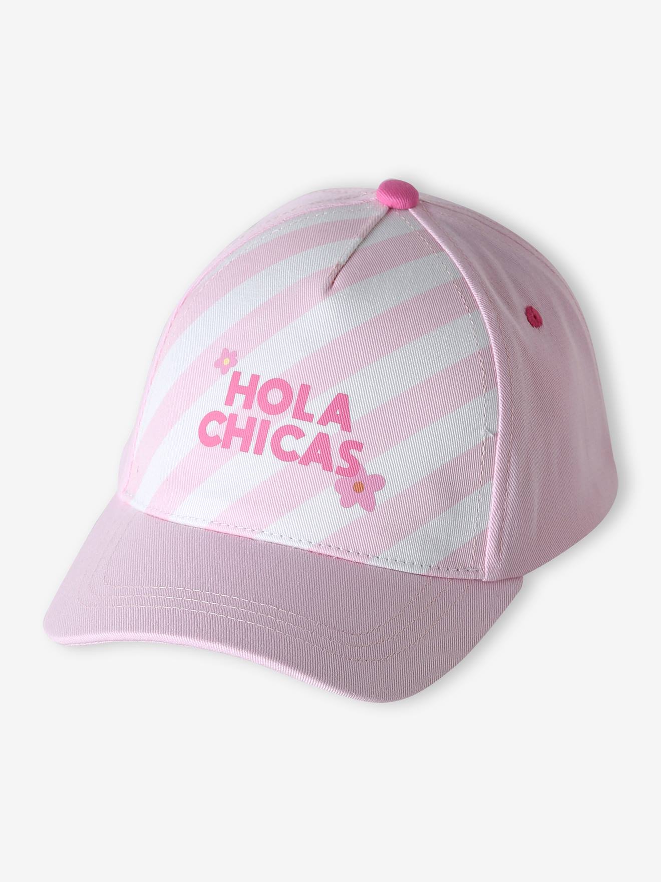 Casquette fille coton Hola Chicas rose