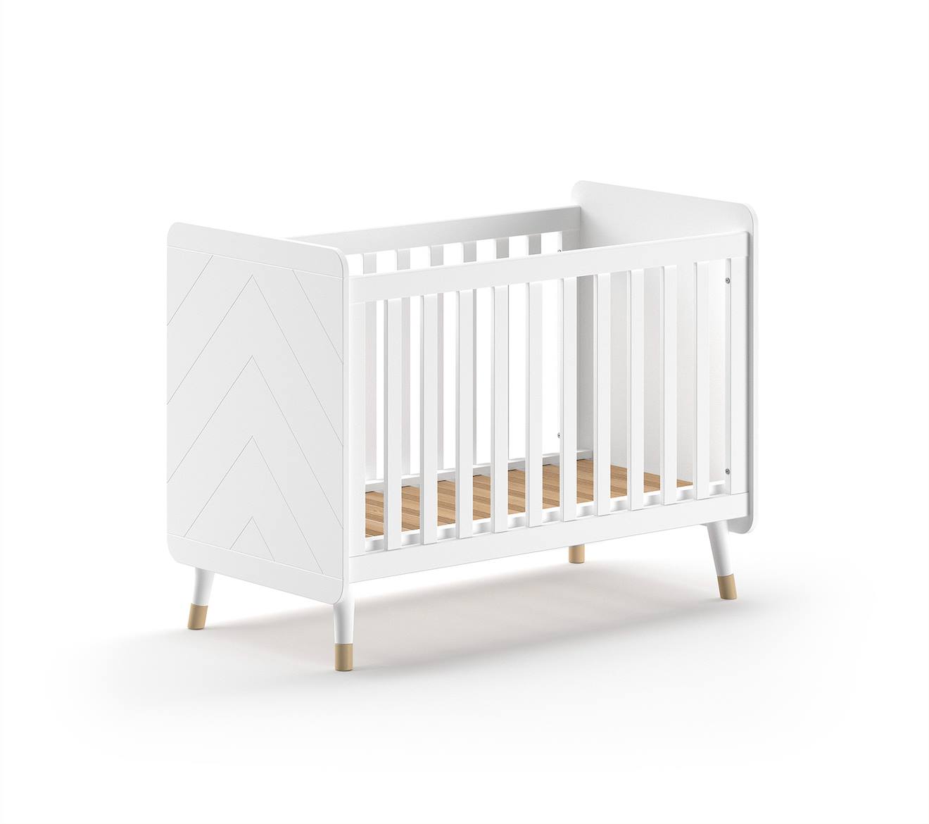 Cette Combinaison Billy - Lit Bébé (60 X 120 Cm) - Commode Avec Accessoire Blanc (Jaxx) - Image 2