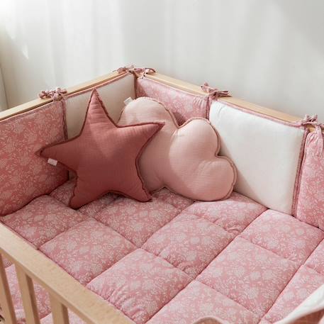 Tapis de parc et jeu - jersey moelleux Flower print+Gold dots print+Piuma ecru+Piuma moka+Stars grizou 3 - vertbaudet enfant 