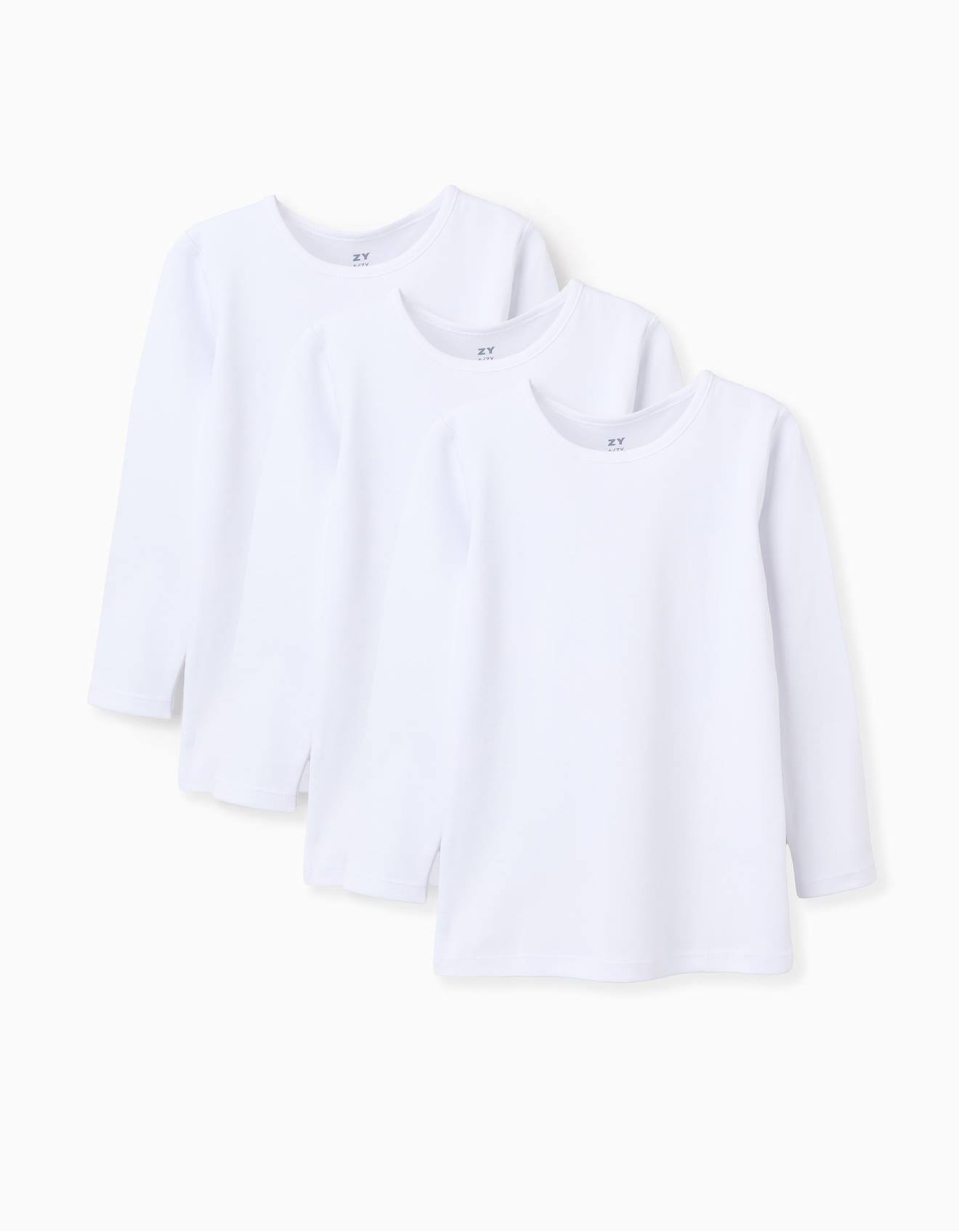 Pack 3 Maillots De Corps En Coton Polyester Peigné Blanc