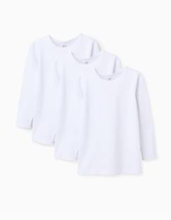 -Pack 3 maillots de corps en coton polyester peigné