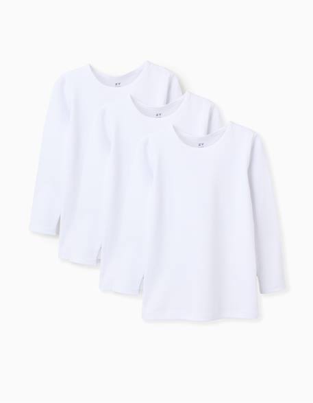 Pack 3 maillots de corps en coton polyester peigné  - vertbaudet enfant
