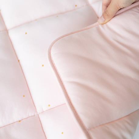 Tapis de parc et jeu - jersey moelleux Flower print+Gold dots print+Piuma ecru+Piuma moka+Stars grizou 12 - vertbaudet enfant 