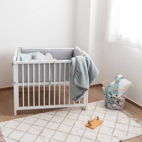 Tapis de parc et jeu - jersey moelleux Flower print+Gold dots print+Piuma ecru+Piuma moka+Stars grizou 25 - vertbaudet enfant 