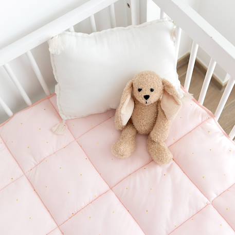Tapis de parc et jeu - jersey moelleux Flower print+Gold dots print+Piuma ecru+Piuma moka+Stars grizou 10 - vertbaudet enfant 