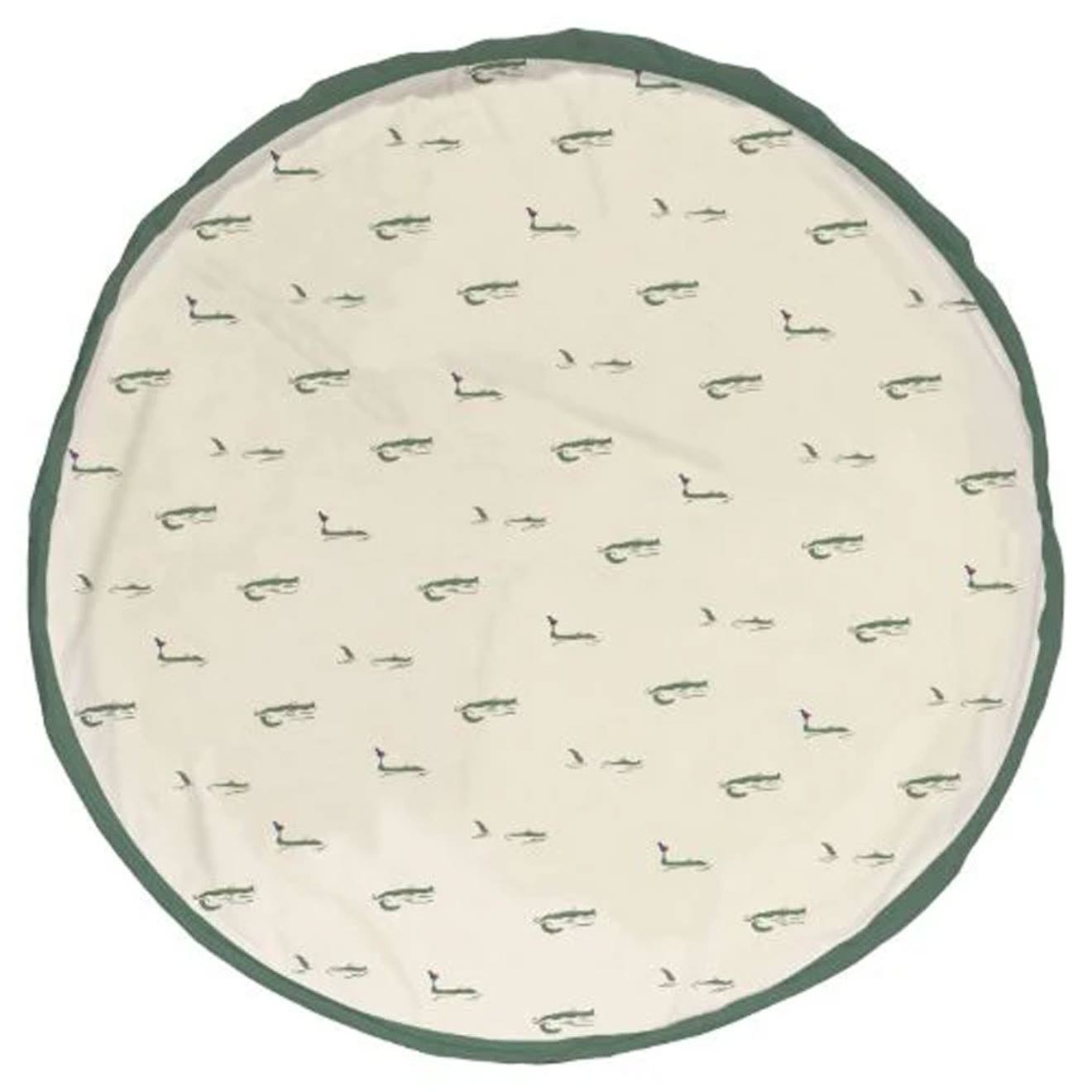 Tapis et sac de rangement croco vert