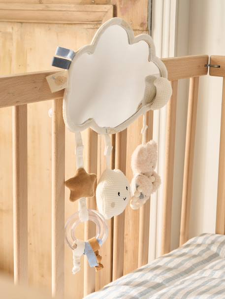 Vertbaudet - Jouet miroir NUAGE à suspendre ou à poser blanc