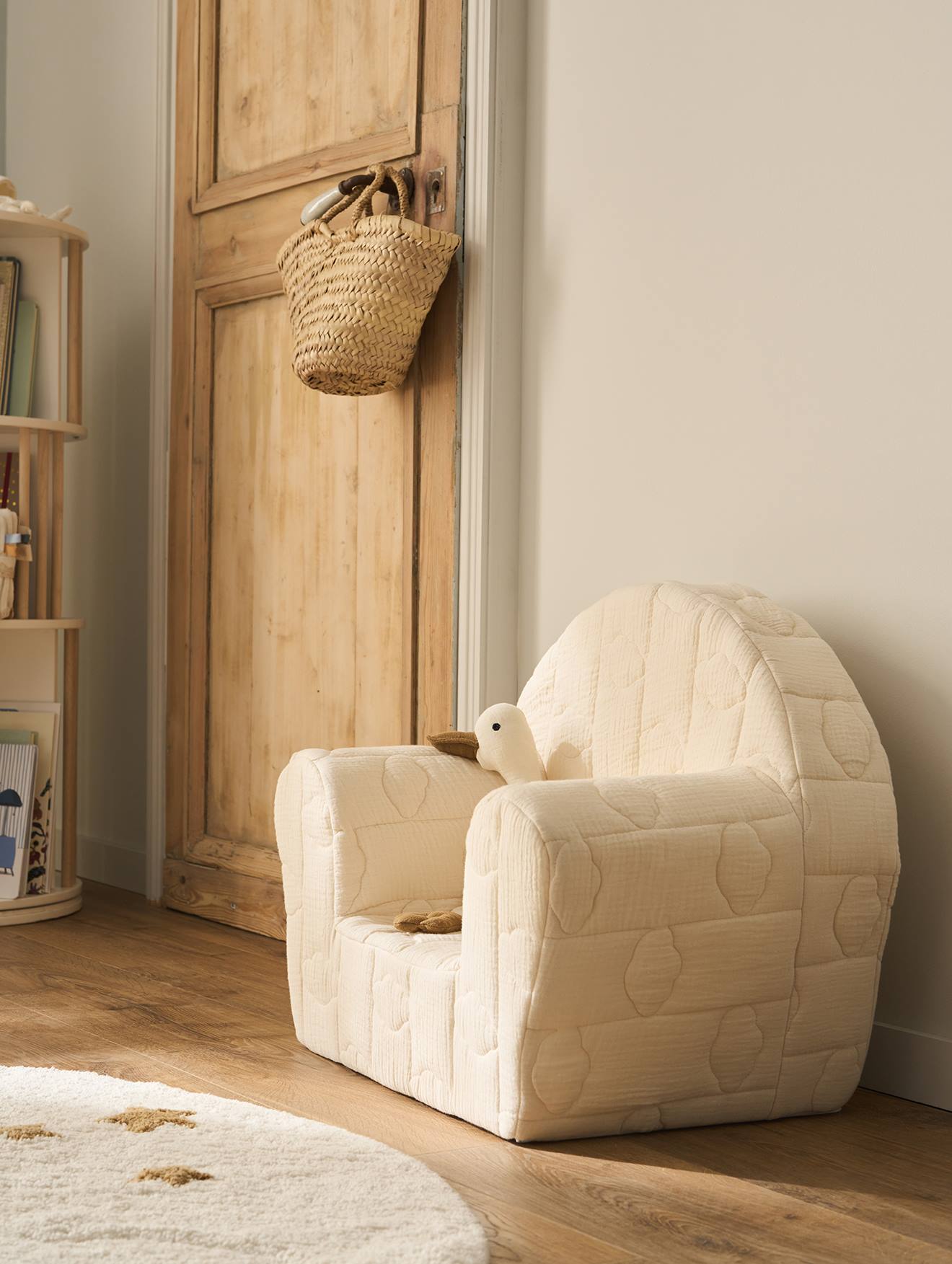 Fauteuil en mousse Nuage quilté - personnalisable écru (Vertbaudet) - Image 1