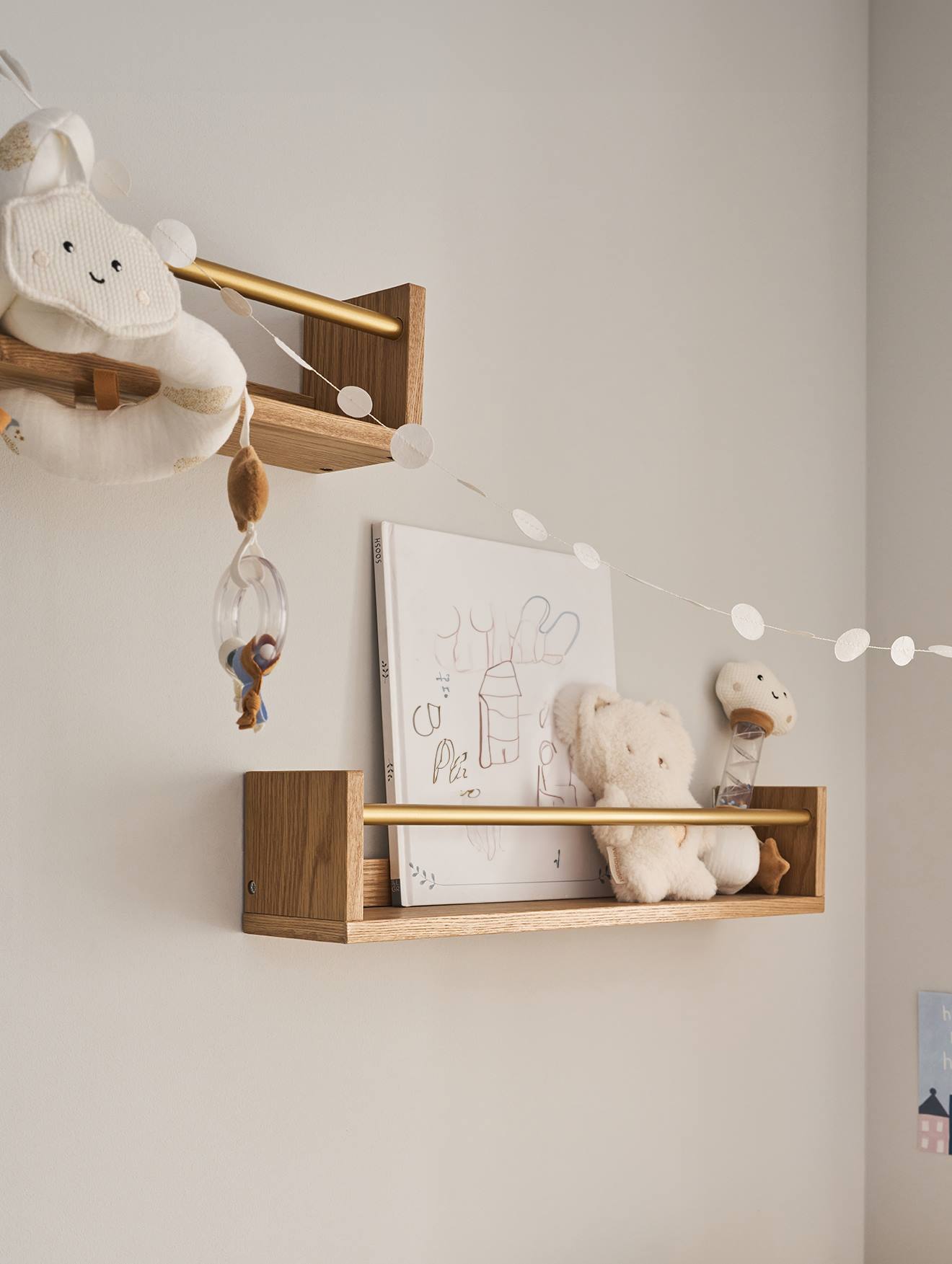 Lot De 3 étagères Flottantes En Bois Massif Avec Supports Invisibles Pour Chambre à Coucher, Salon, Salle De Bain, Cuisine, étagères Pour Décoration Murale, Rouge