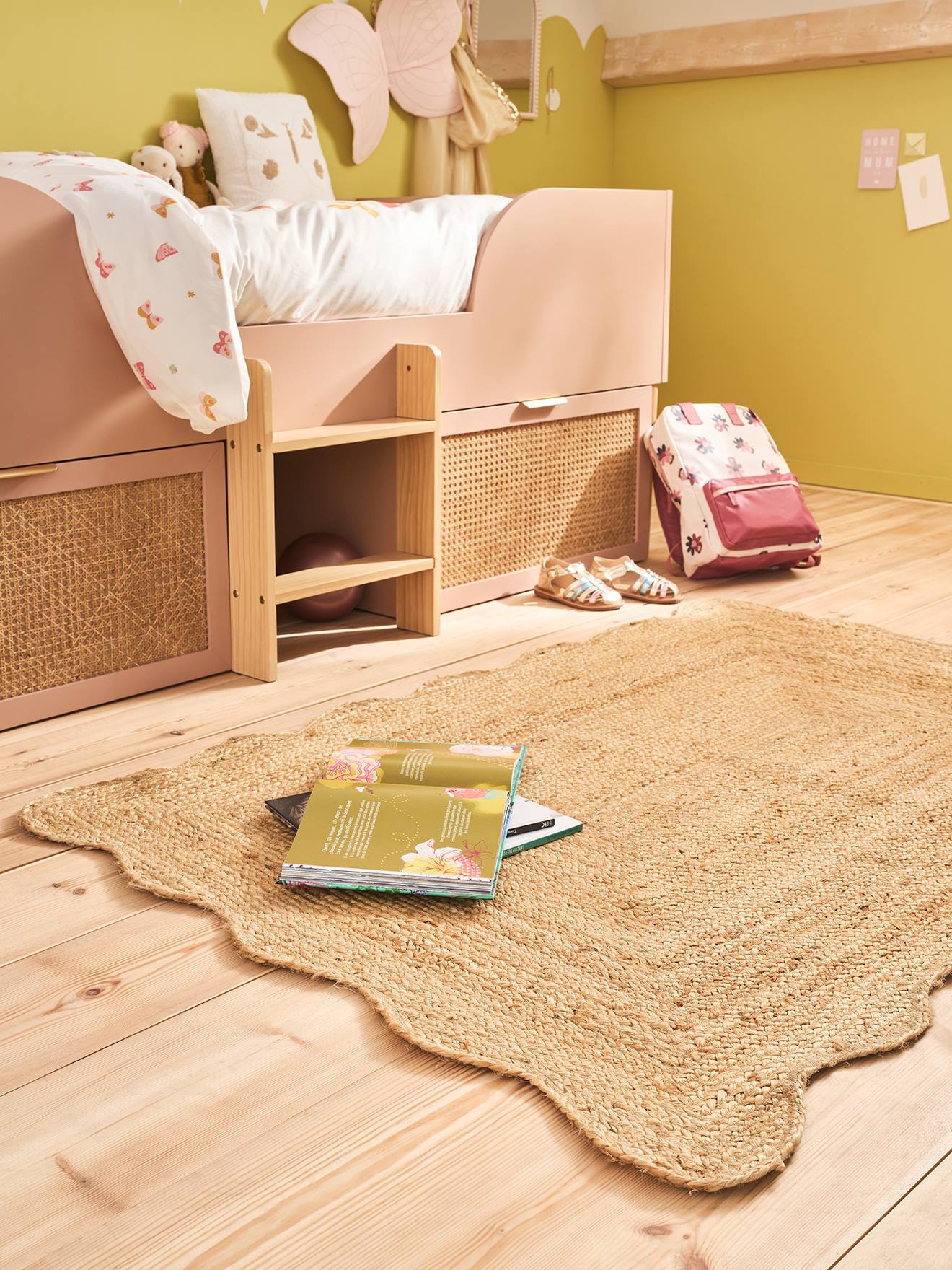 Tapis rectangle en jute FESTON beige