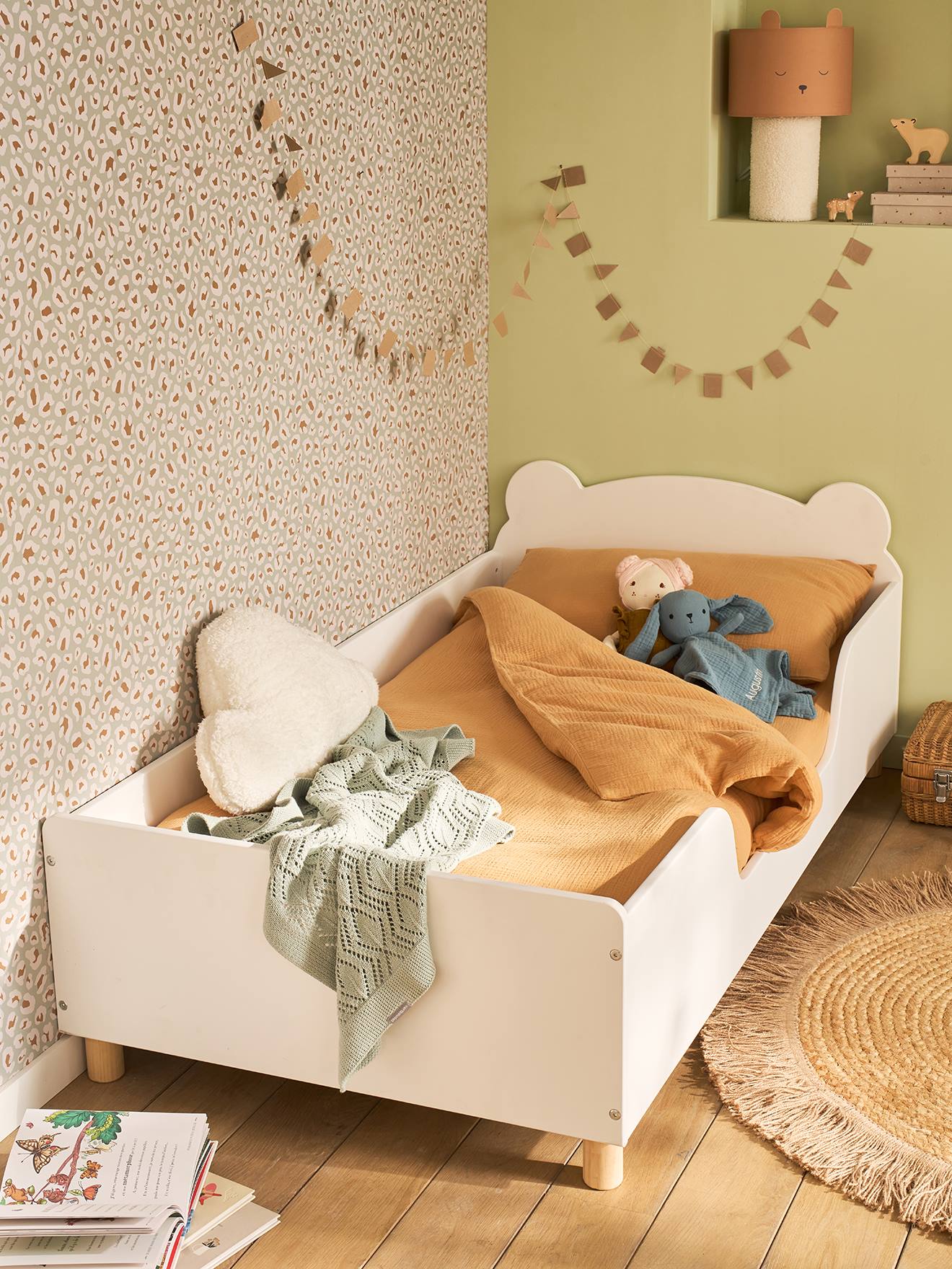 Lit enfant 70x140cm Ourson blanc Lit enfant 70x140cm Ourson blanc