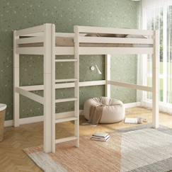 Chambre et rangement-Lit mezzanine extra-solide en bois massif  hercule