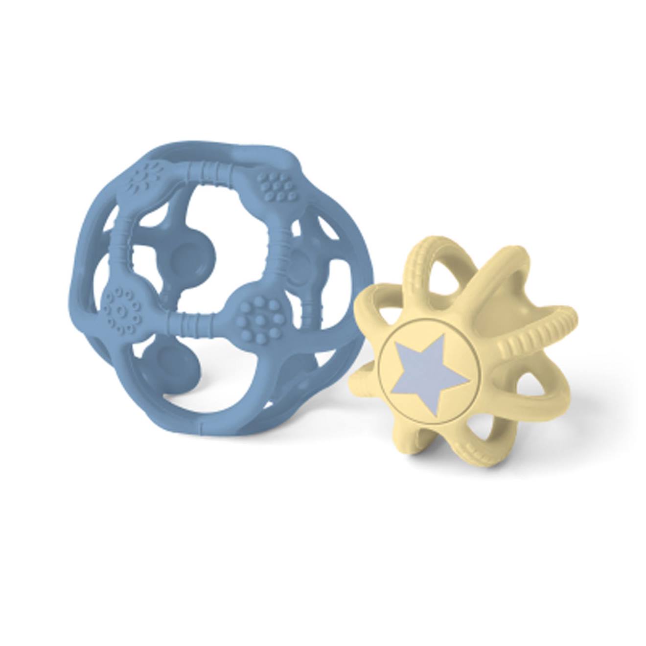 Lot De 2 Flexi Balles Bleu Et Jaune