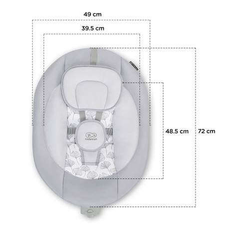 Balancelle transat bébé electrique, de la naissance à 9 Mois, 12 mélodies Gris 6 - vertbaudet enfant 