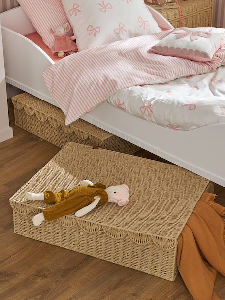 Vertbaudet - Panier de rangement dessous de lit FESTON beige