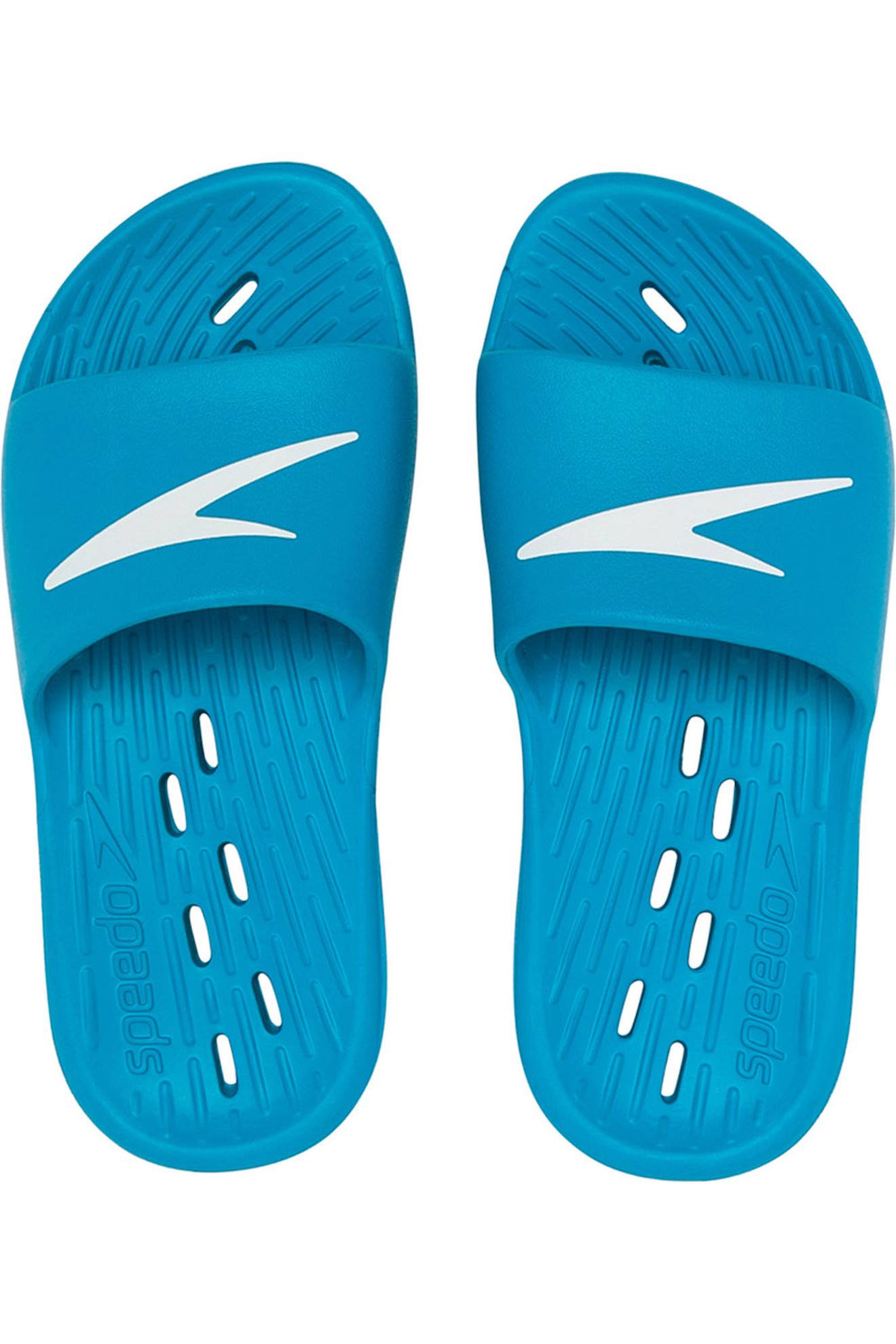 Claquettes De Piscine Synthétique Enfant Bleu