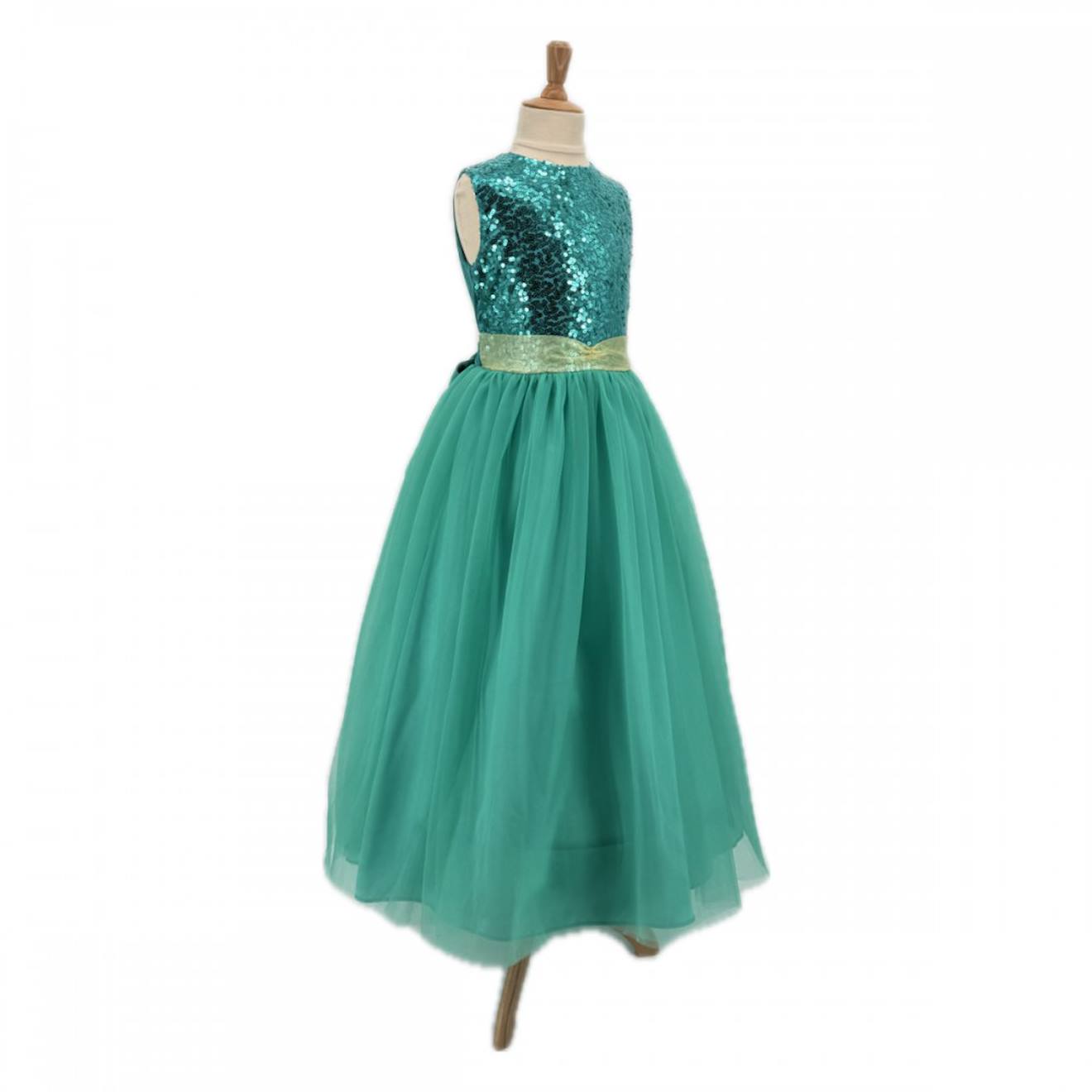 Robe Joséphine 5-7 Ans Vert