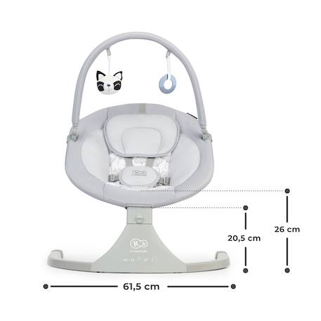Balancelle transat bébé electrique, de la naissance à 9 Mois, 12 mélodies Gris 5 - vertbaudet enfant 