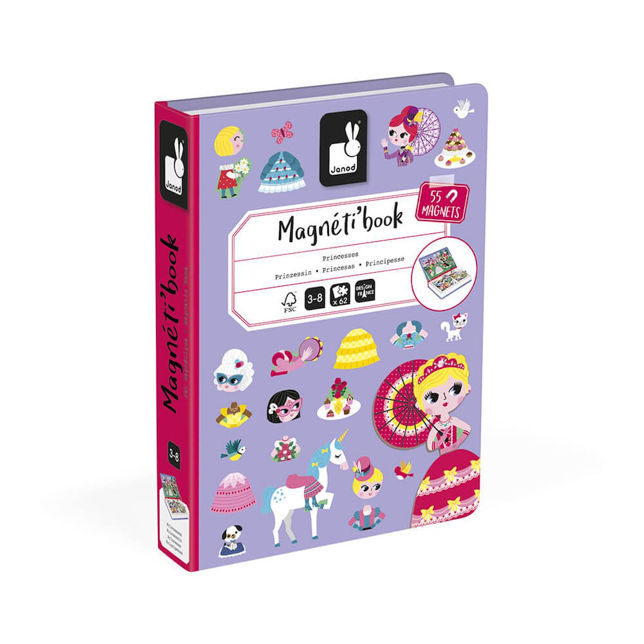 Magnéti'book Princesses, 55 Magnets Violet