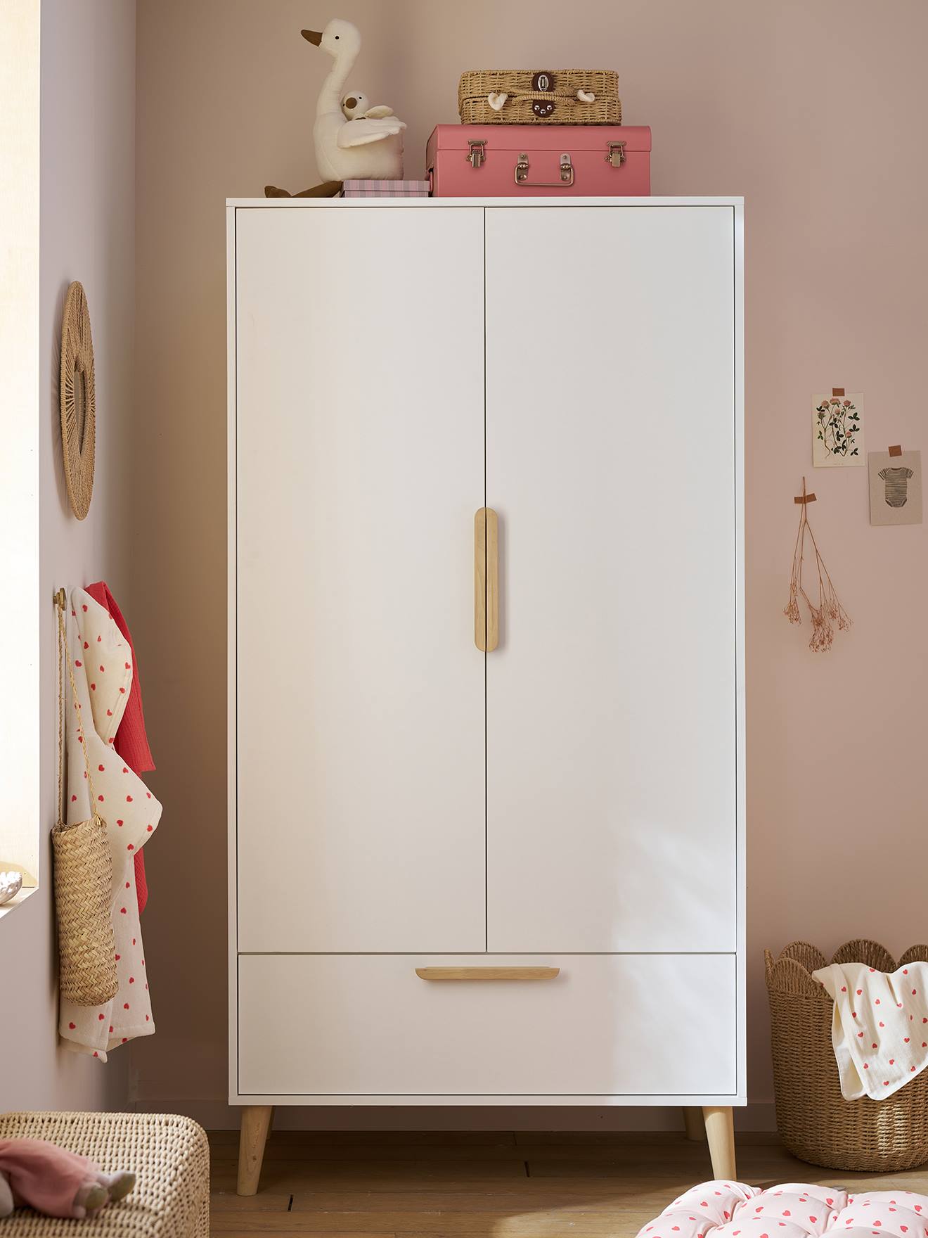 Armoire 2 portes ASPEN blanc