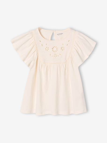 Fille-T-shirt, sous-pull-T-shirt-T-shirt blouse manches courtes