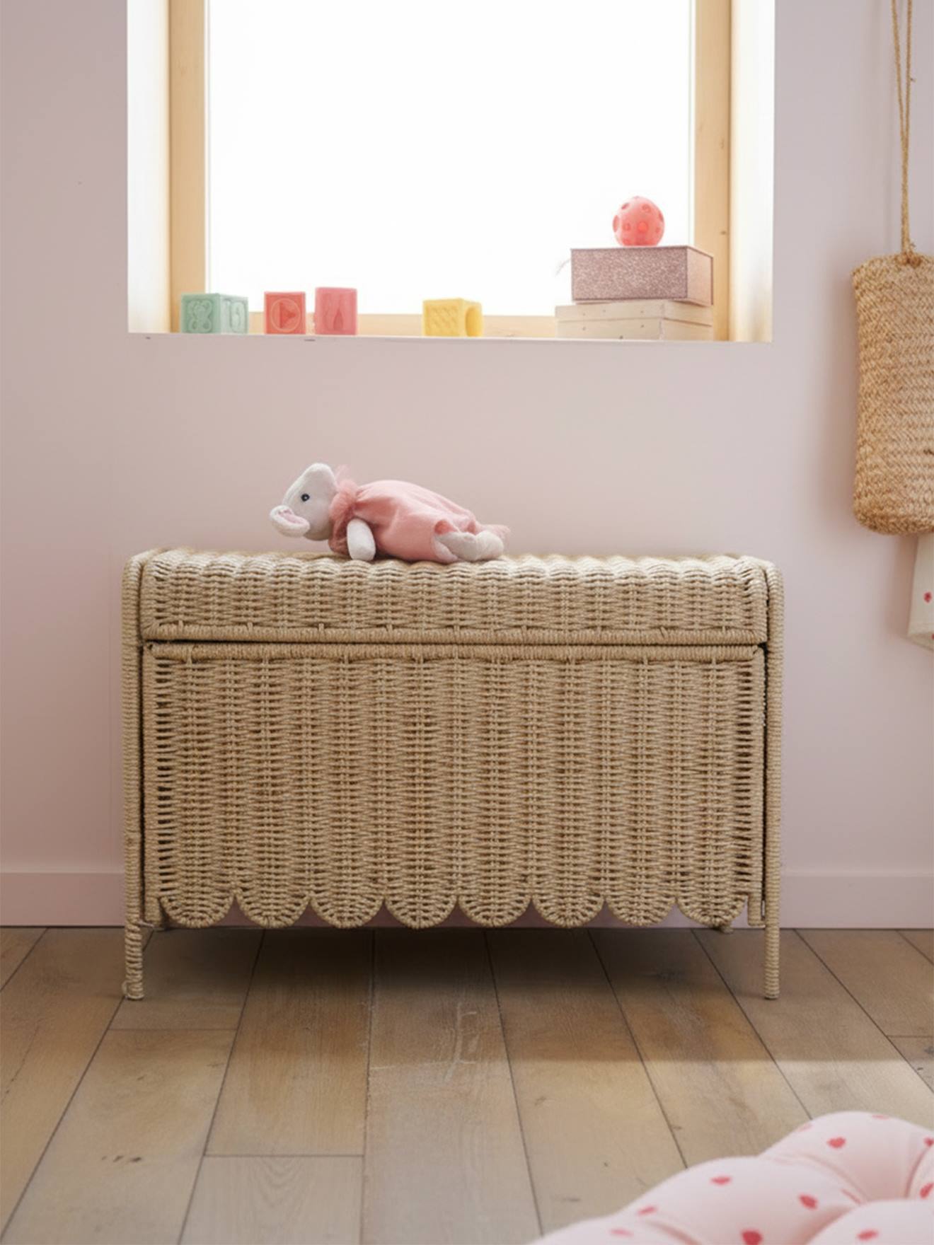 Coffre de rangement Feston pliable beige