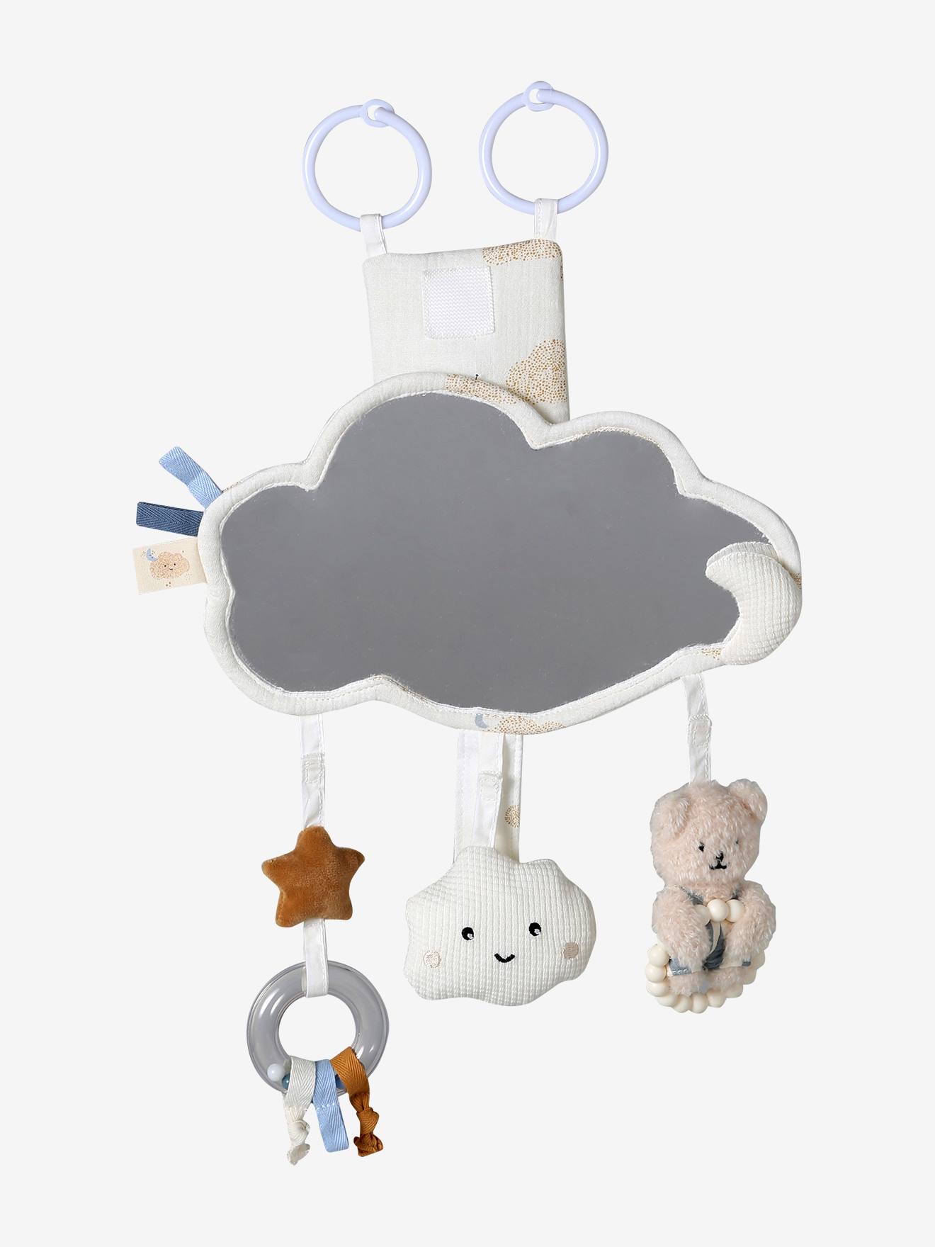 Jouet miroir NUAGE à suspendre ou à poser blanc (Vertbaudet) - Image 1