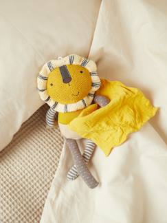 Jouet-Premier âge-Peluche souris avec doudou, crocheté - 33 cm