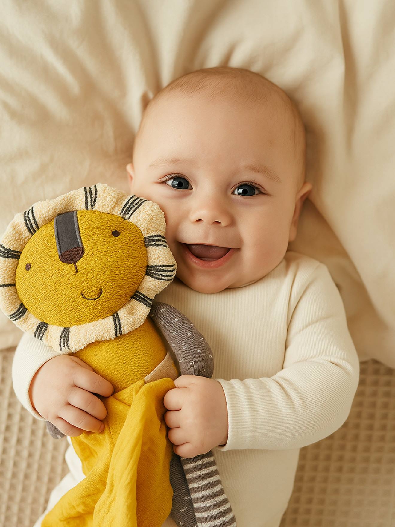 Peluche Souris Avec Doudou, Crocheté - 33 Cm Lion (Bieco) - Image 1